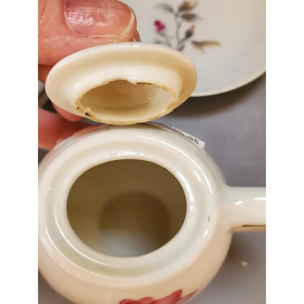 Vintage Floral Child's China Tea Set,‎ Teapot, Cups, Plates, Serving Pieces